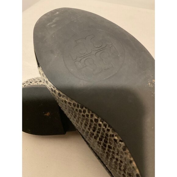 TORY BURCH Verbena Tribal Snake Patent Leather Cap Toe sz. 5M - Picture 6 of 8